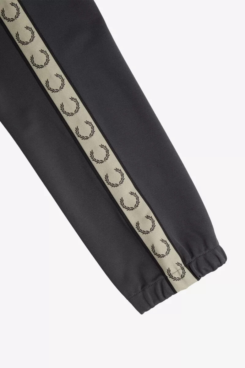 fred perry herren-trainingshose mit kontrastband anchor grey black