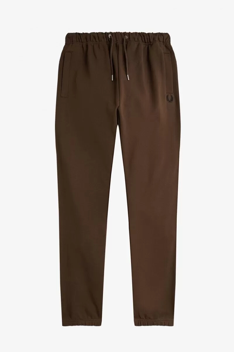 fred perry loopback sweat herrenhose farbe burnt tobacco