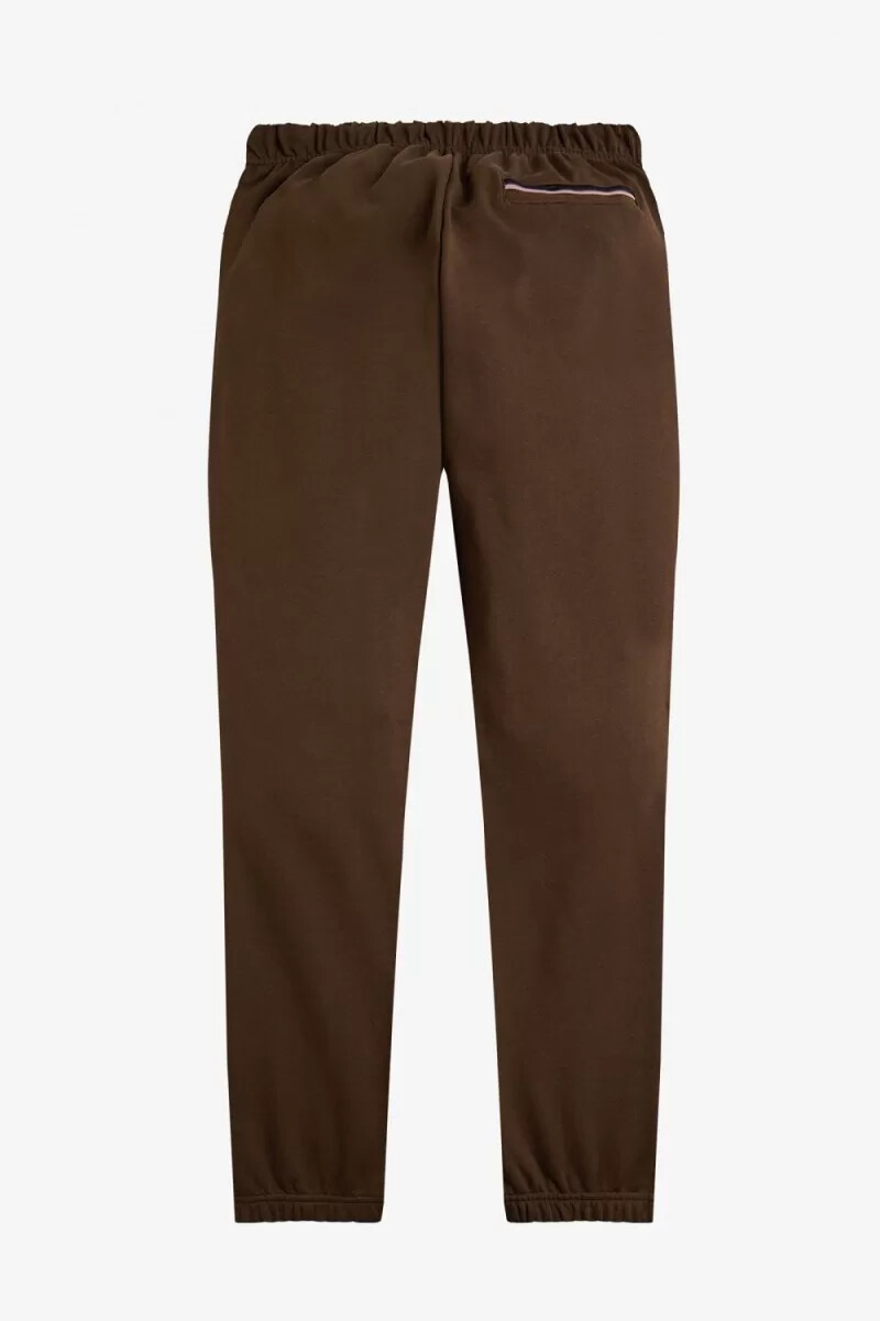fred perry loopback sweat herrenhose farbe burnt tobacco