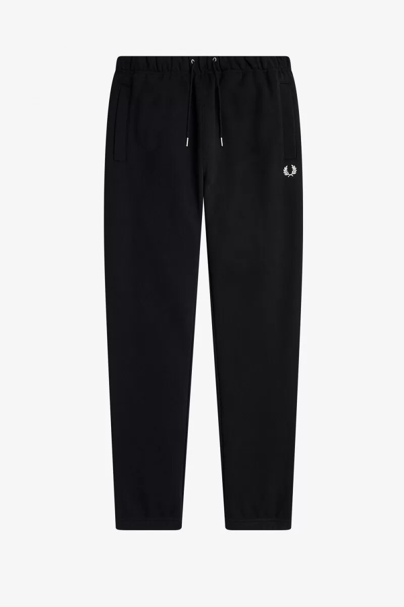 fred perry loopback sweat herrenhose schwarz