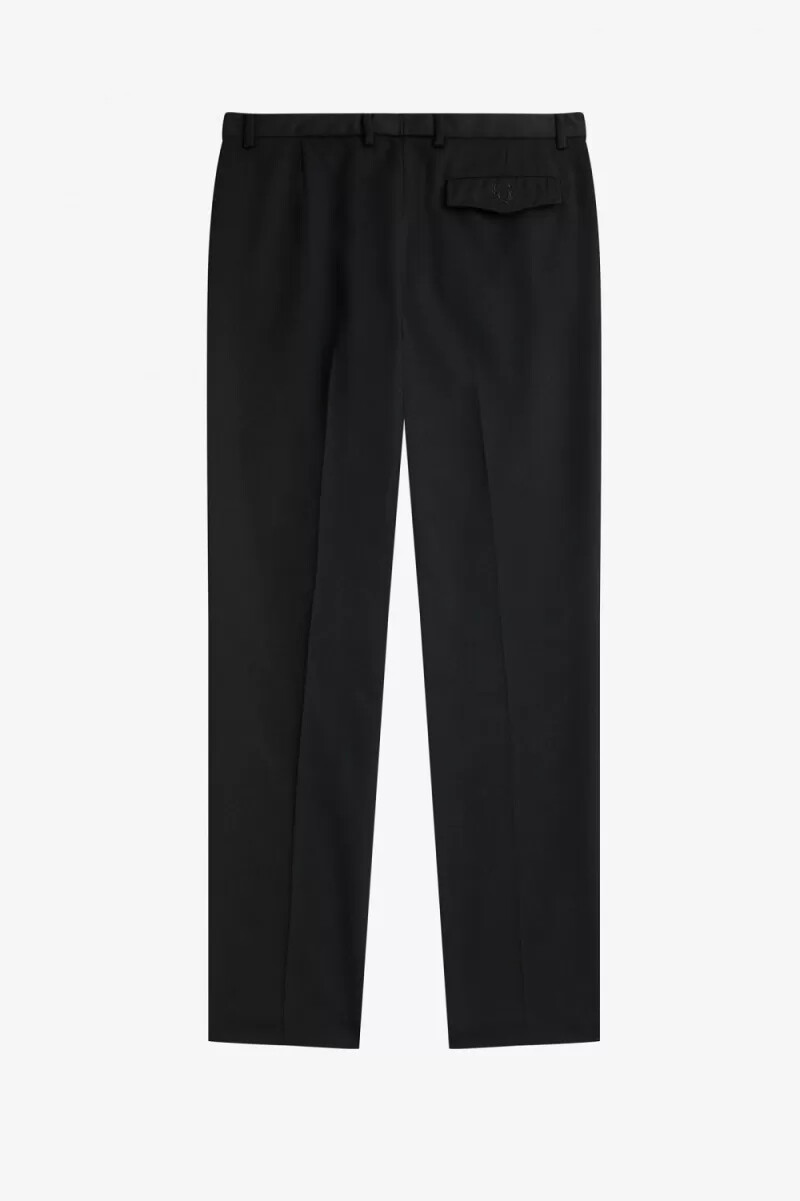 fred perry archiv maßgeschneiderte herrenhose schwarz