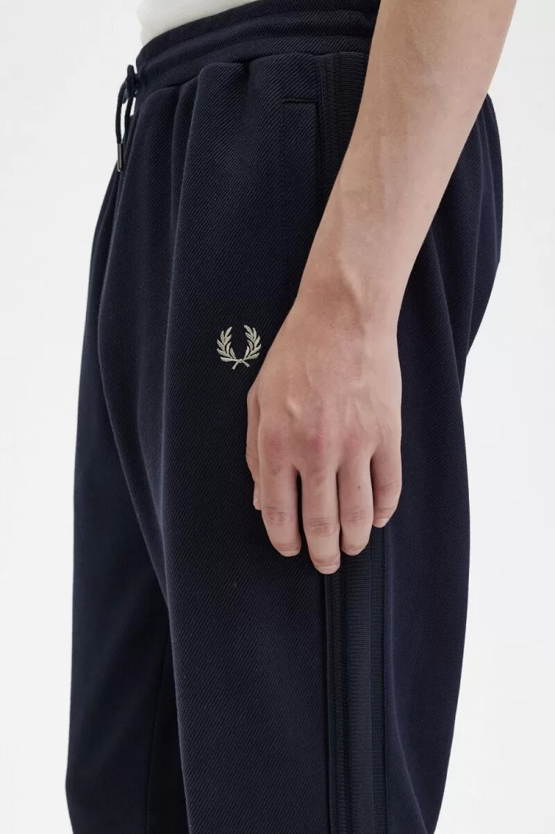 fred perry strick-trainingshose für herren marineblau