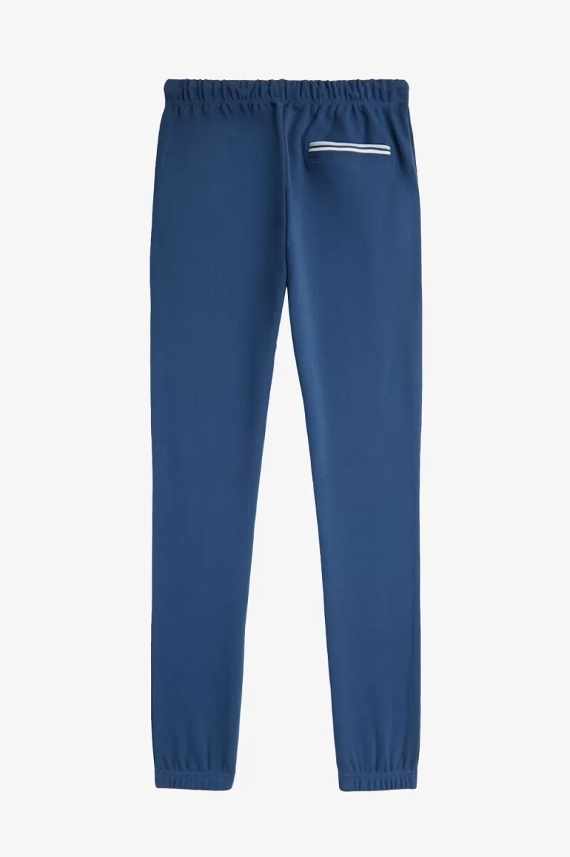 fred perry loopback sweat herrenhose mitternachtsblau hellblau