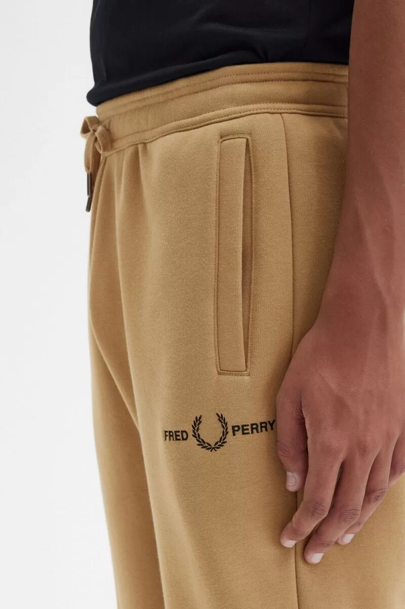 fred perry bestickte herren-sweathose grün