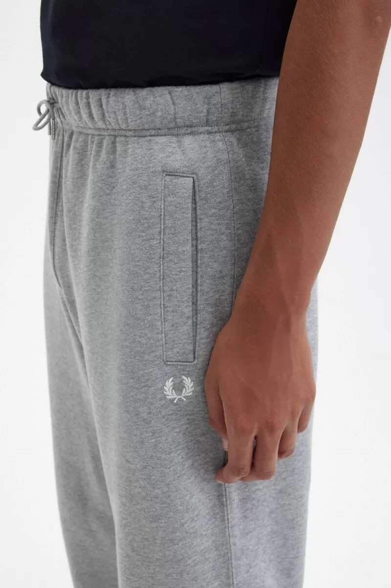 fred perry loopback sweat herrenhose grau