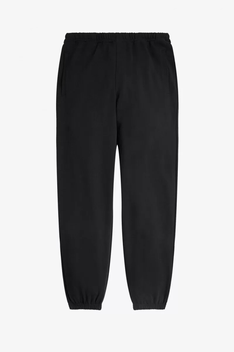 fred perry trainingshose für herren mit badge-detail schwarz