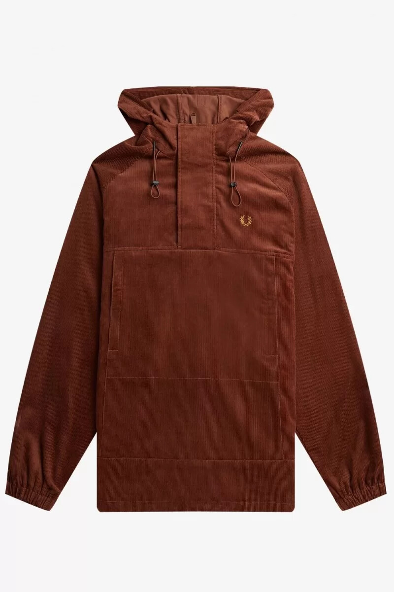 fred perry cord-overhead-jacke für herren whiskybraun