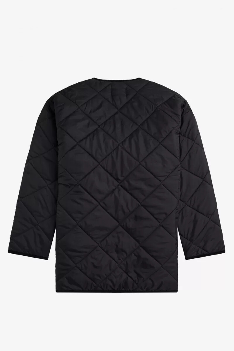 fred perry herrenjacken mit steppfutter lampenschwarz