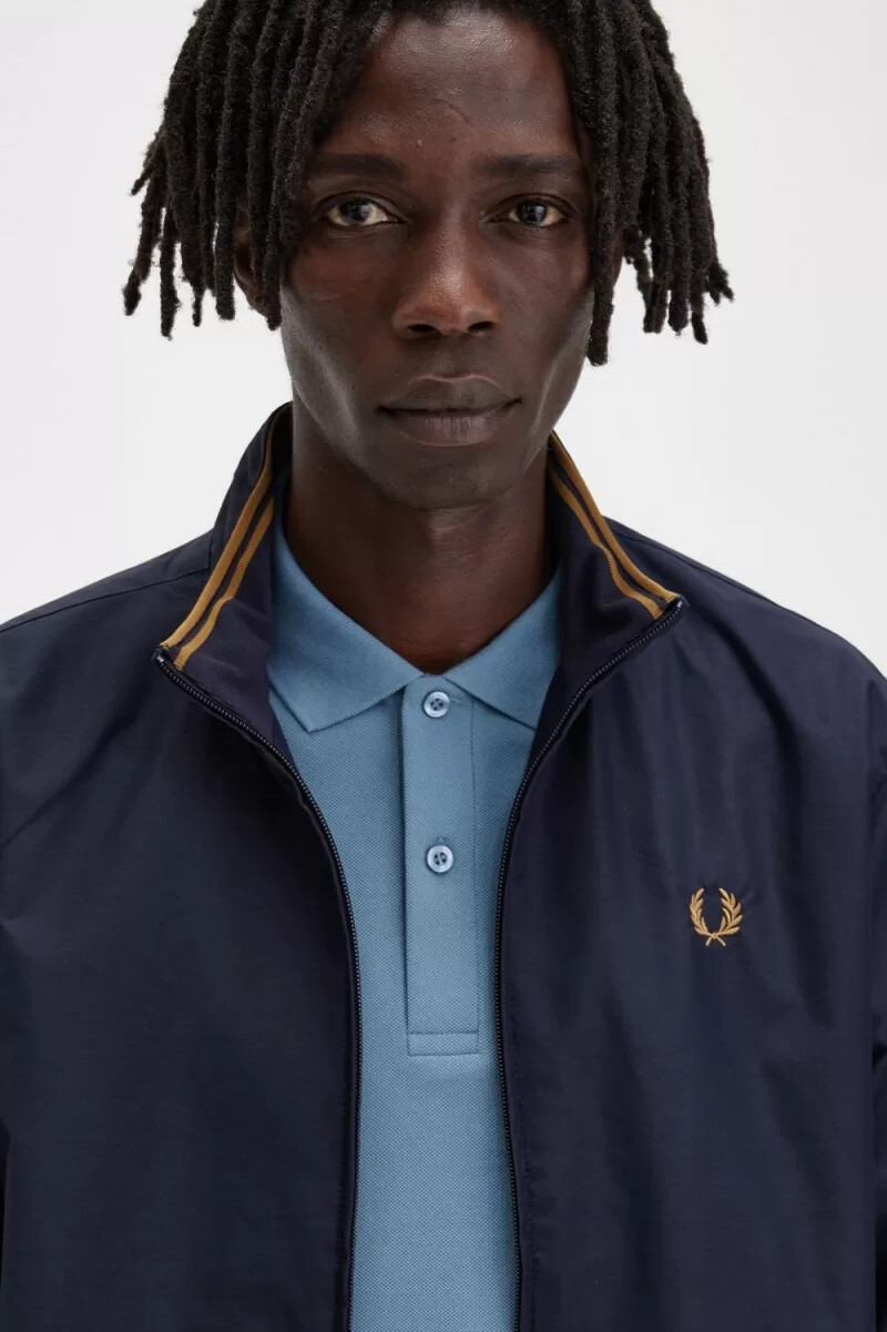 fred perry brentham herrenjacken marineblau