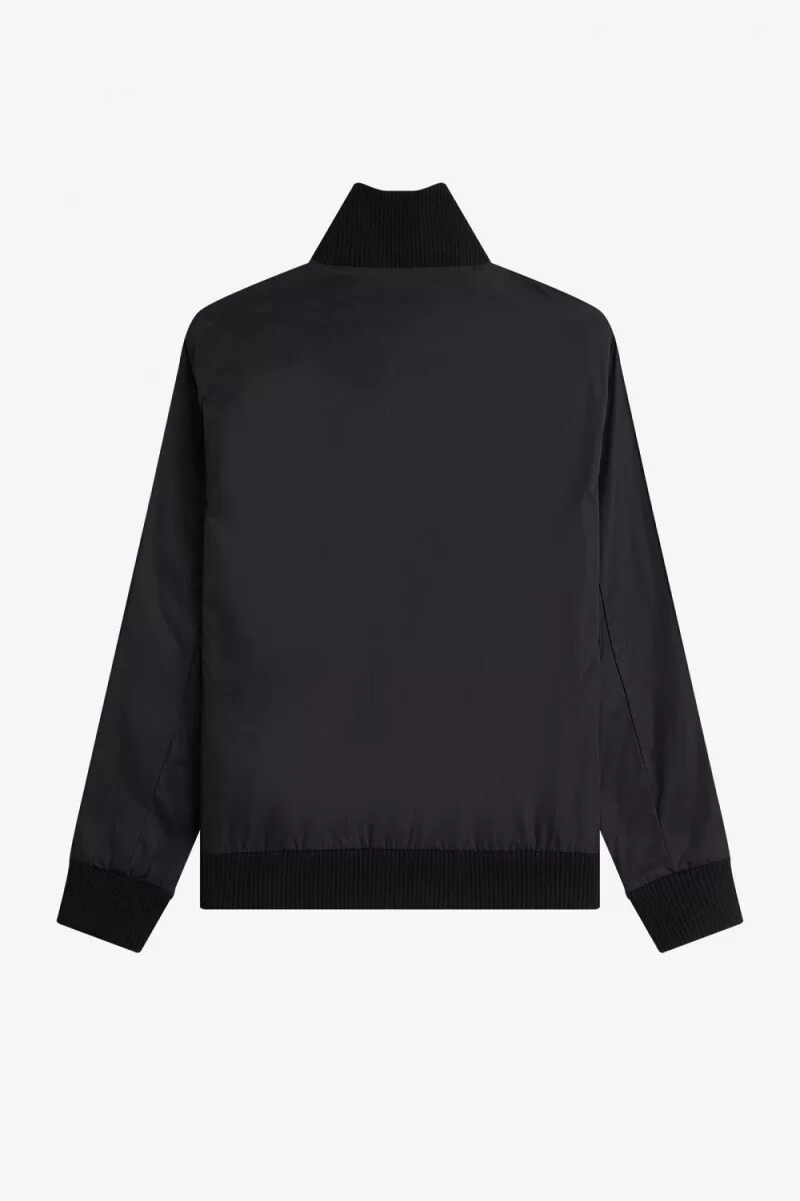 fred perry strick-bomberjacke für herren schwarz