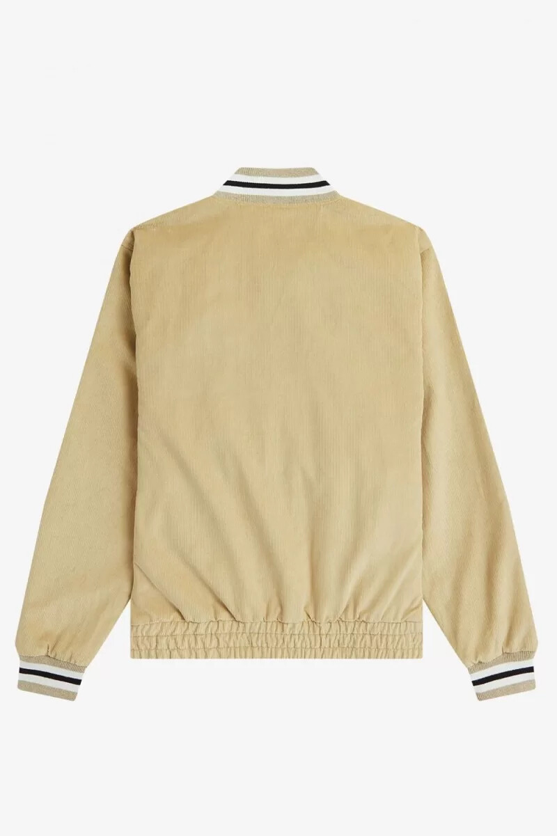 fred perry needlecord tennis bomberjacke für herren farbe stone