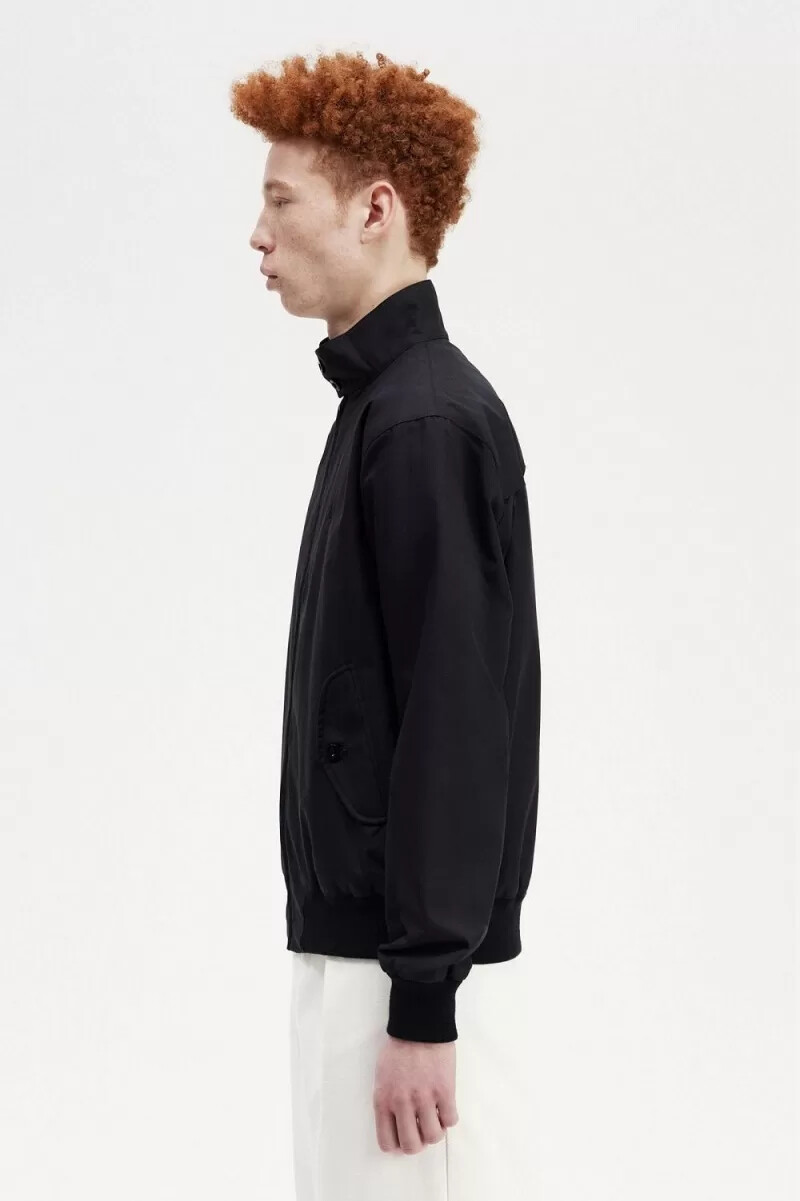 fred perry harrington herrenjacken schwarz