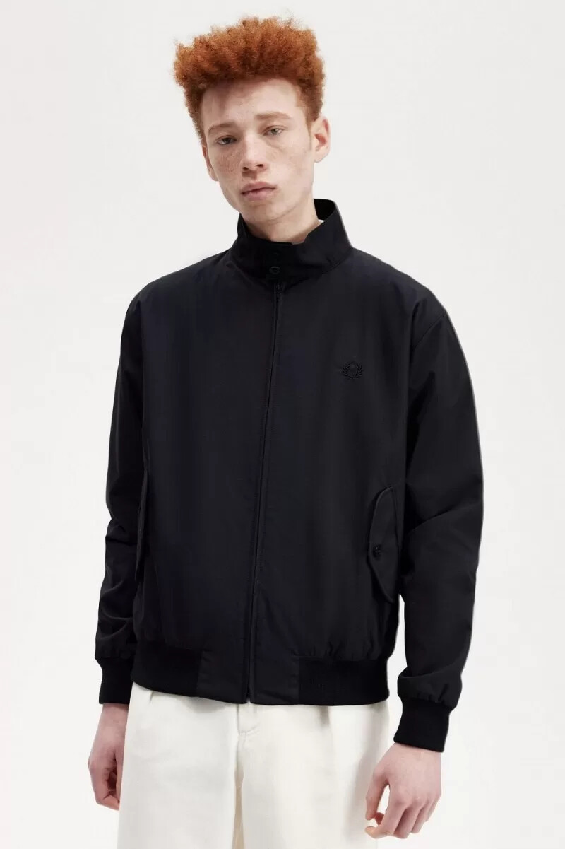 fred perry harrington herrenjacken schwarz