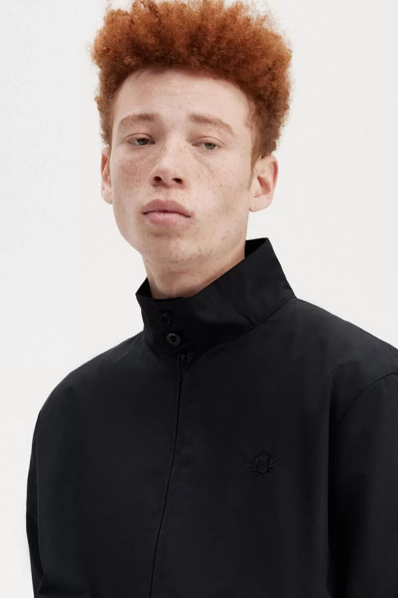 fred perry harrington herrenjacken schwarz