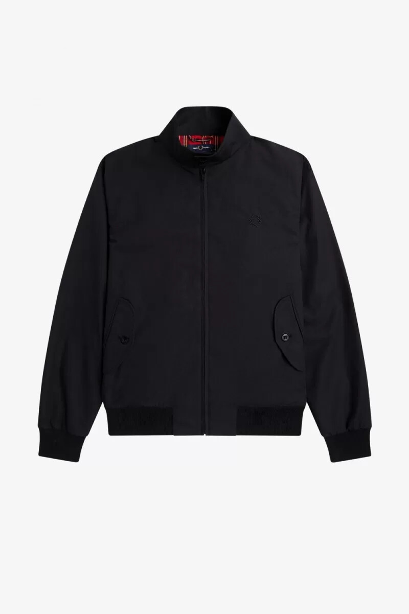 fred perry harrington herrenjacken schwarz