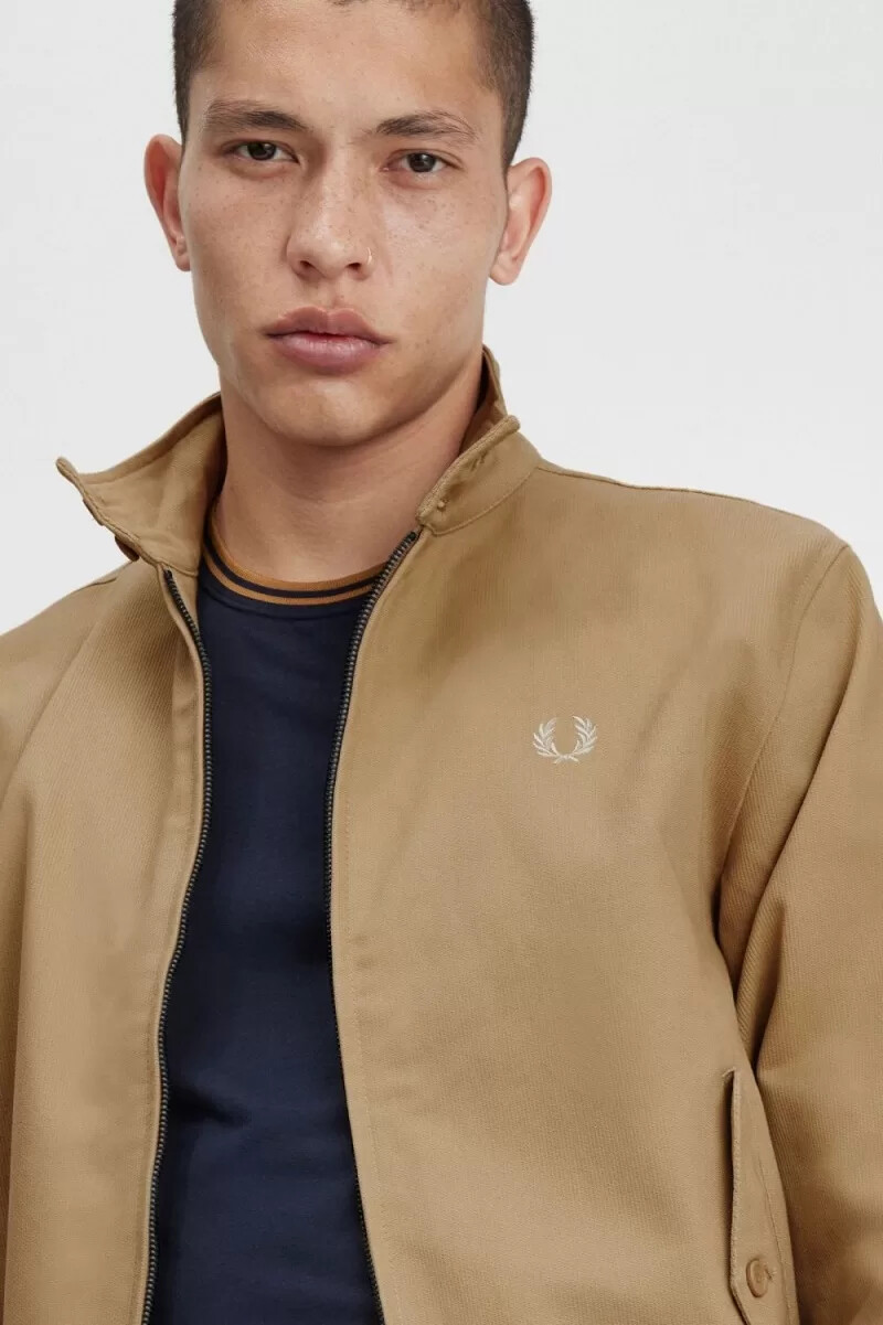 fred perry cord-harrington-herrenjacken grün