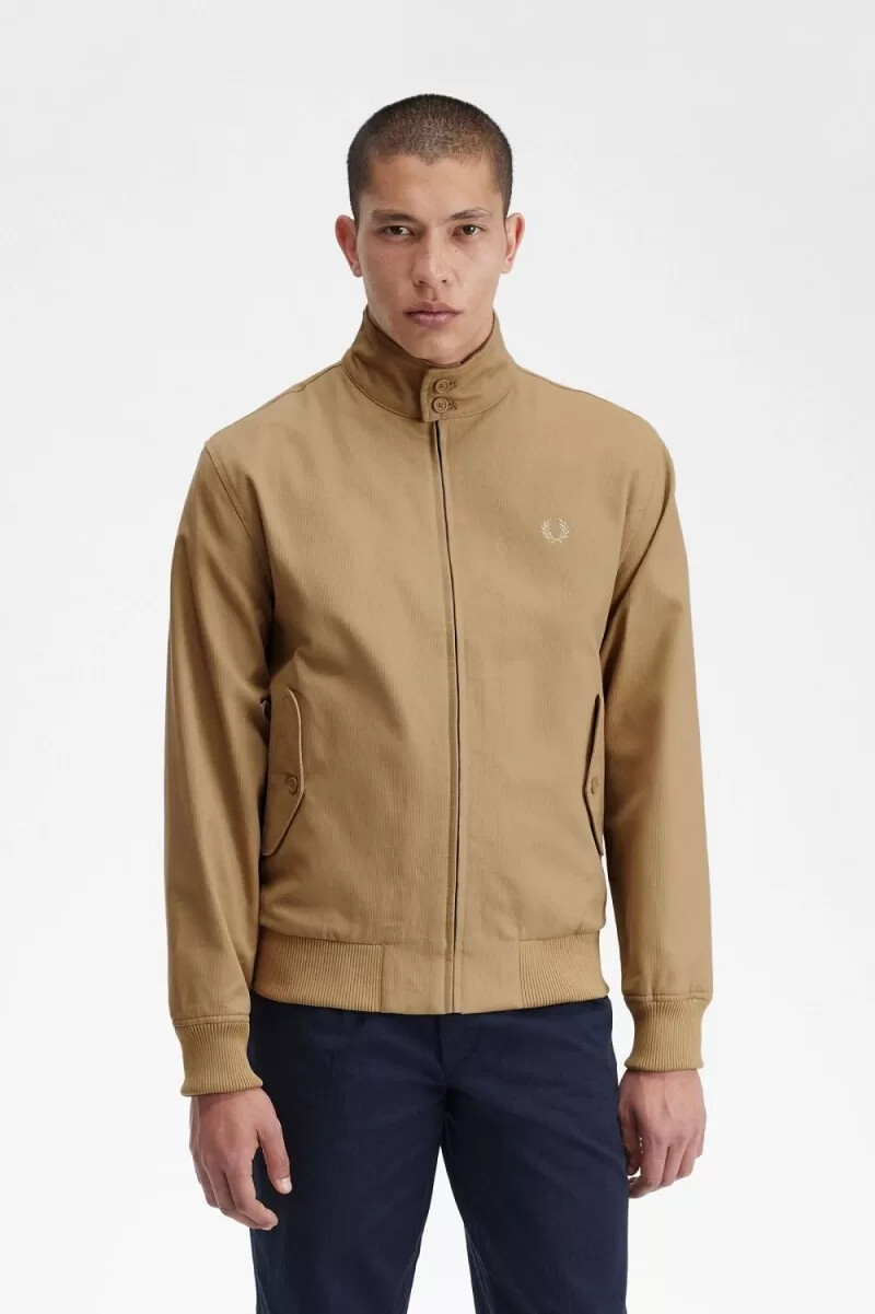 fred perry cord-harrington-herrenjacken grün