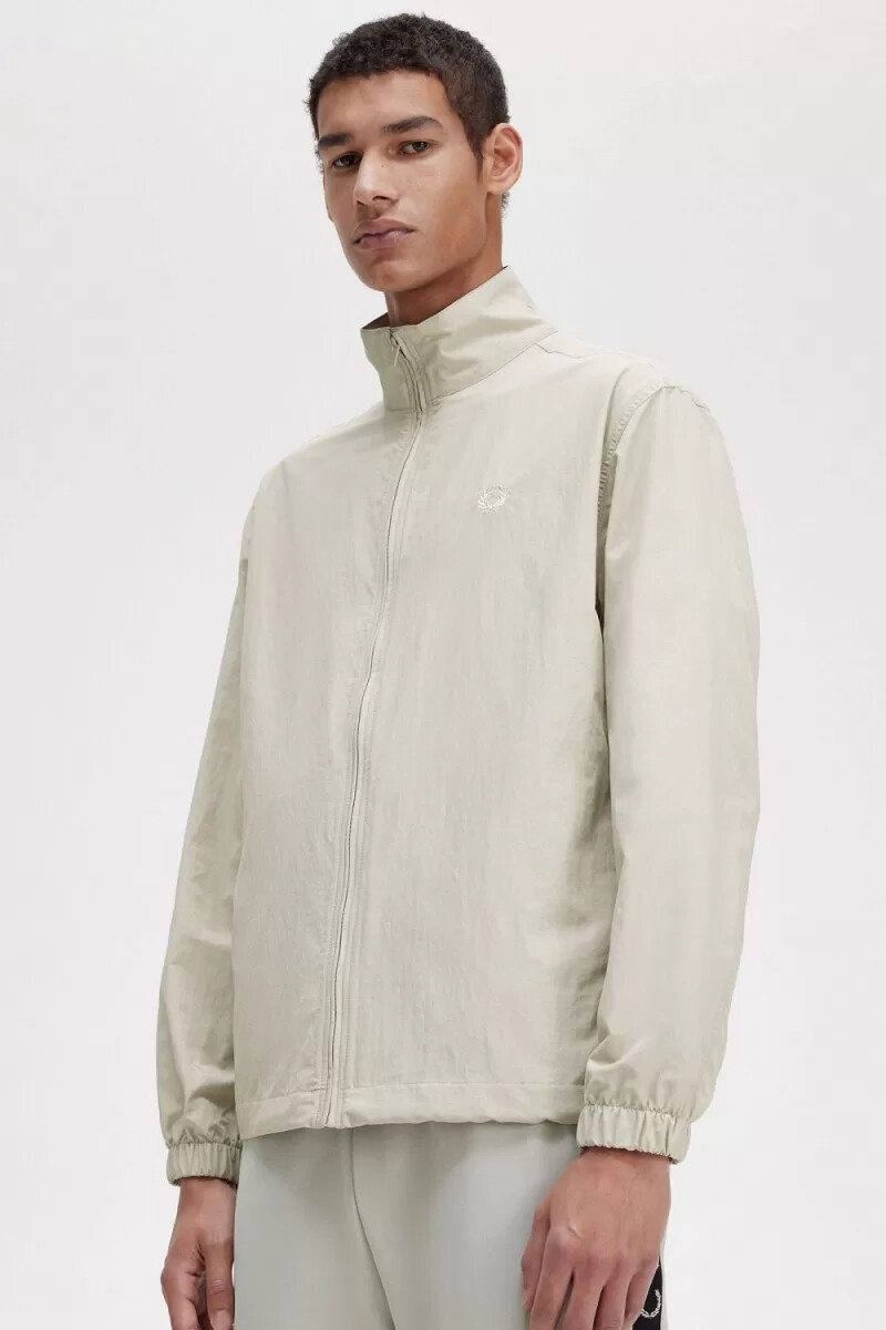fred perry herren-trainingsjacke aus gewebtem material hellmint