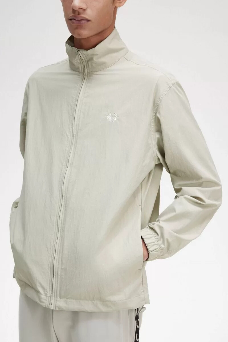 fred perry herren-trainingsjacke aus gewebtem material hellmint