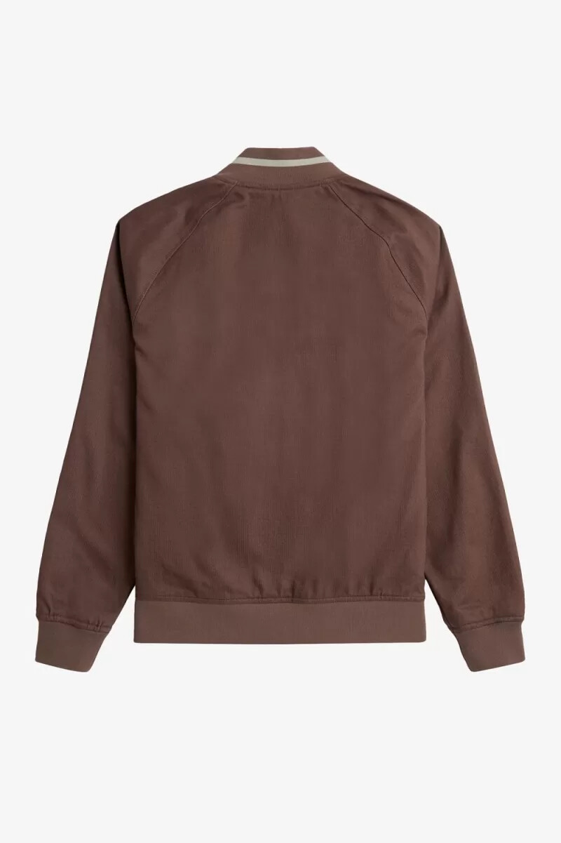 fred perry cord-tennisbomberjacke für herren dunkelrot
