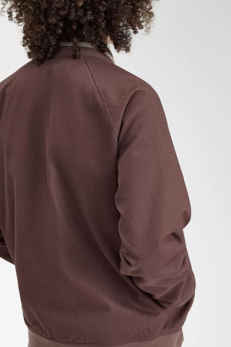 fred perry cord-tennisbomberjacke für herren dunkelrot