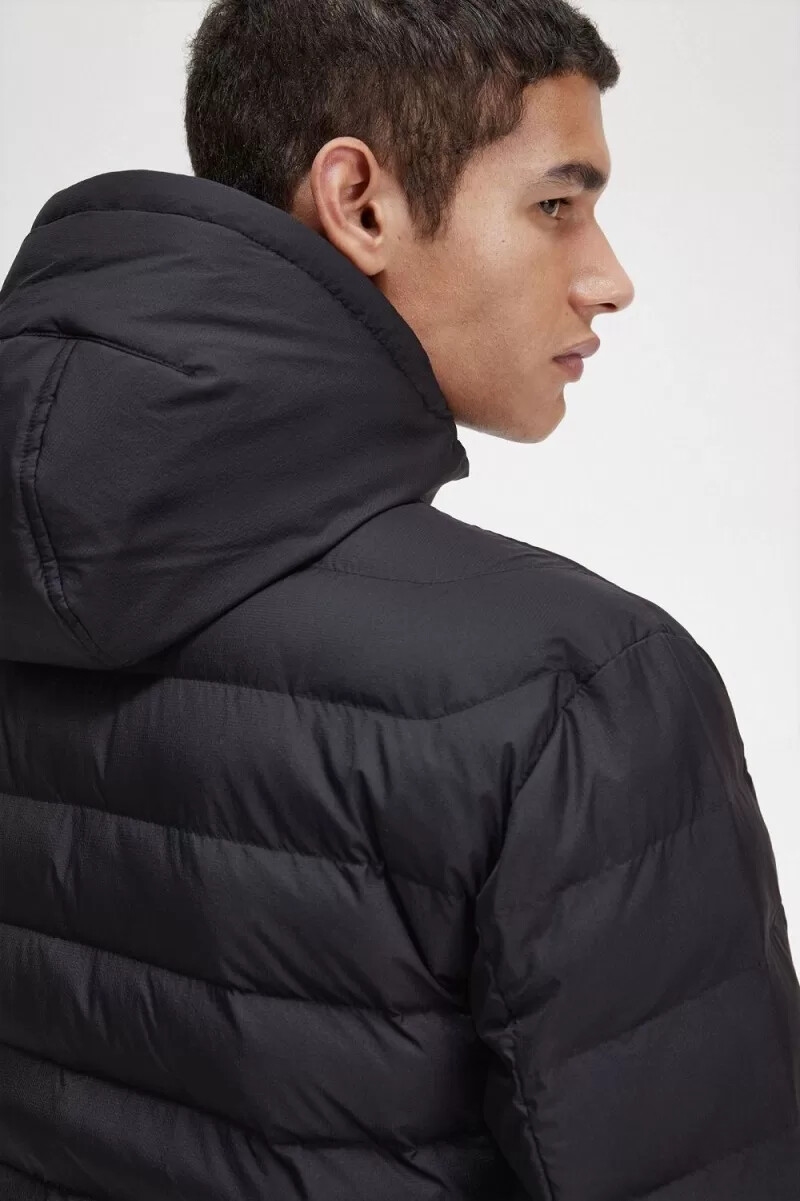 fred perry kapuzenjacke gefüttert herren schwarz