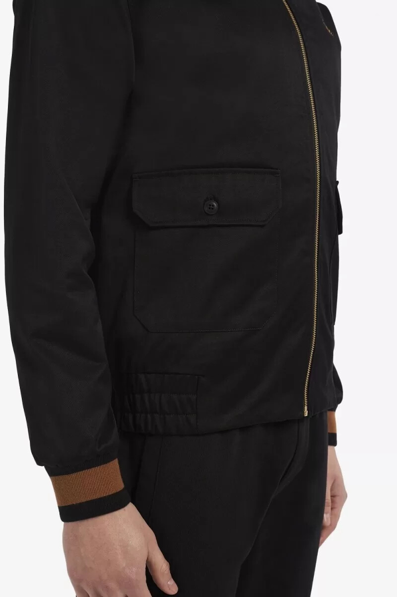 fred perry tennis-bomberjacke für herren schwarz