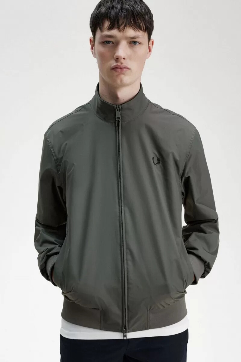 fred perry brentham herrenjacken feldgrün