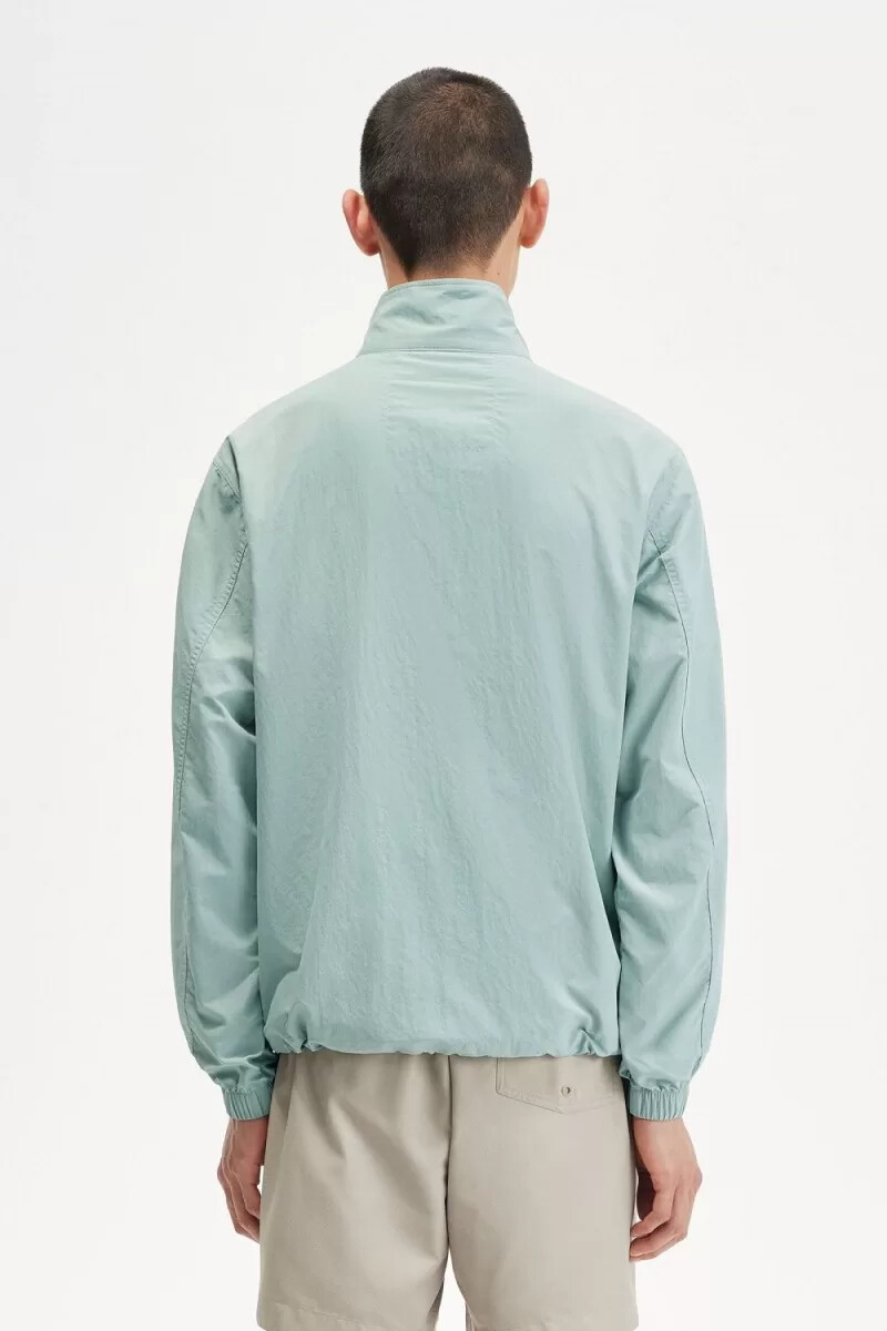 fred perry herren-trainingsjacke aus gewebtem stoff silberblau