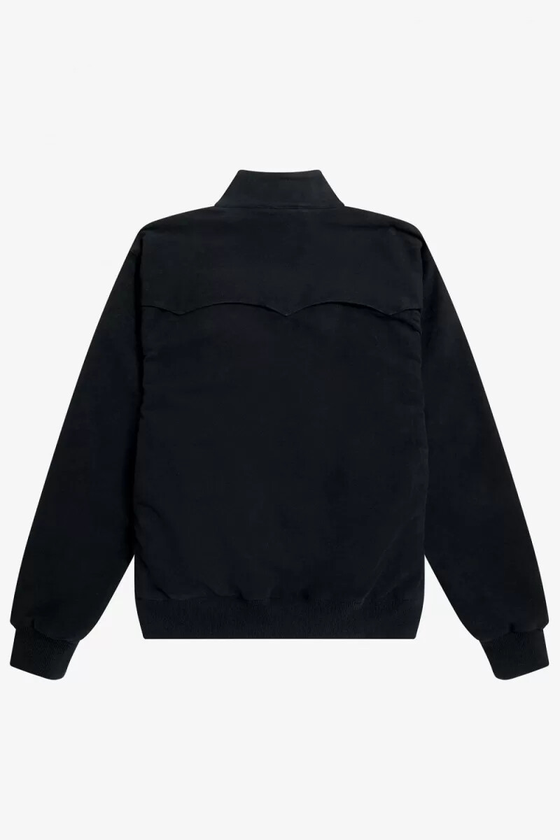 fred perry moleskin harrington herrenjacken schwarz