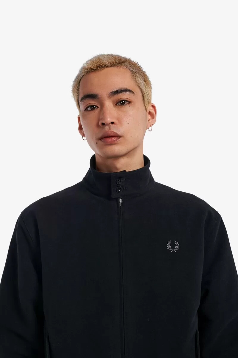 fred perry moleskin harrington herrenjacken schwarz