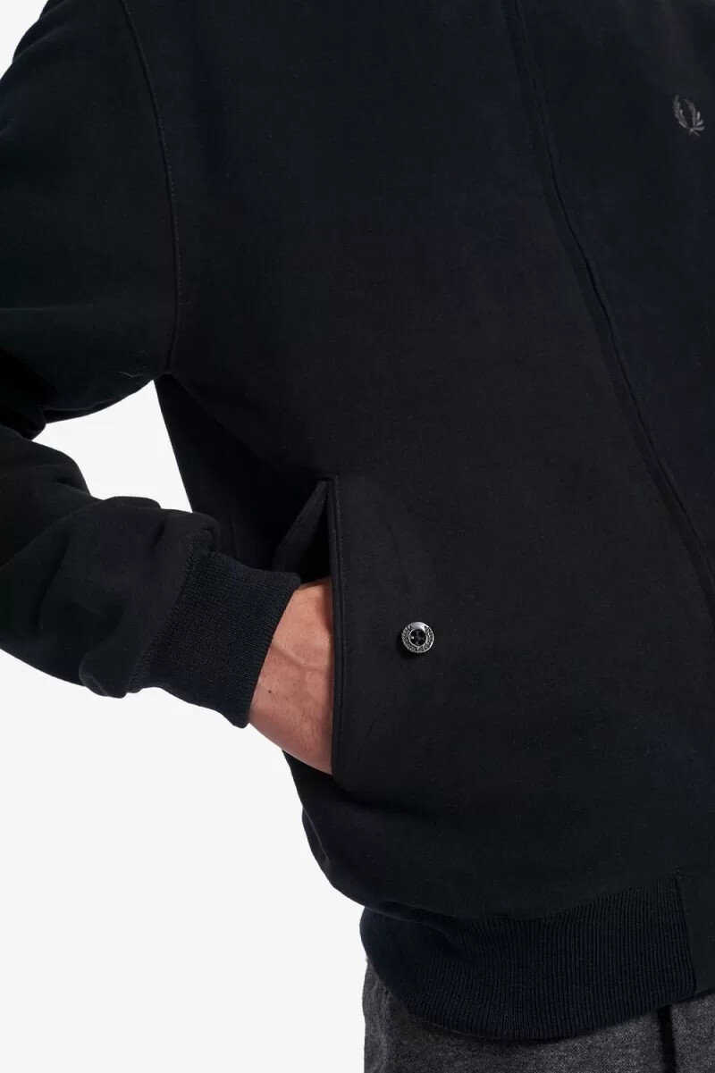 fred perry moleskin harrington herrenjacken schwarz