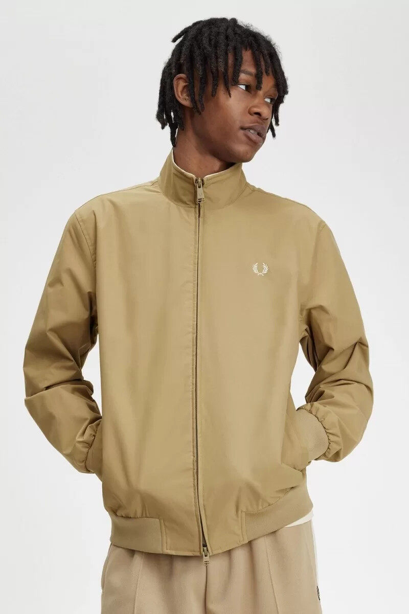 fred perry brentham herrenjacken grün