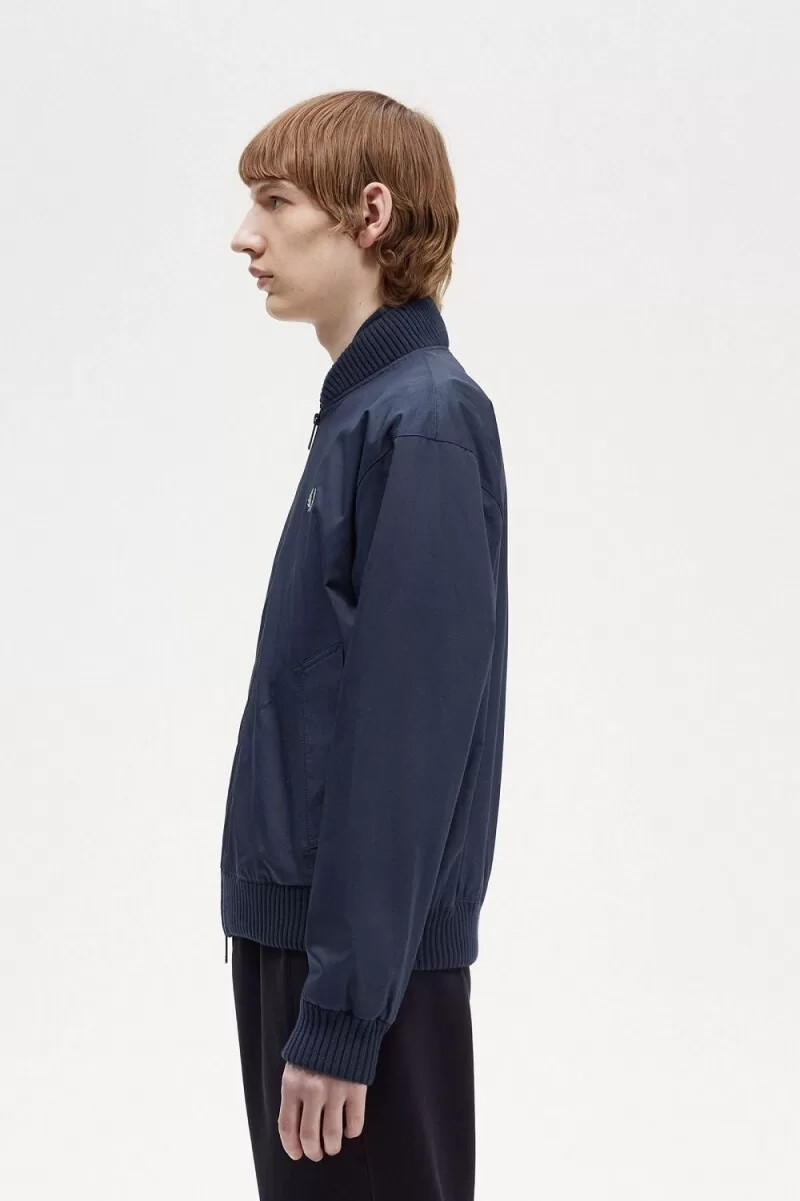 fred perry bomberjacken für herren marineblau