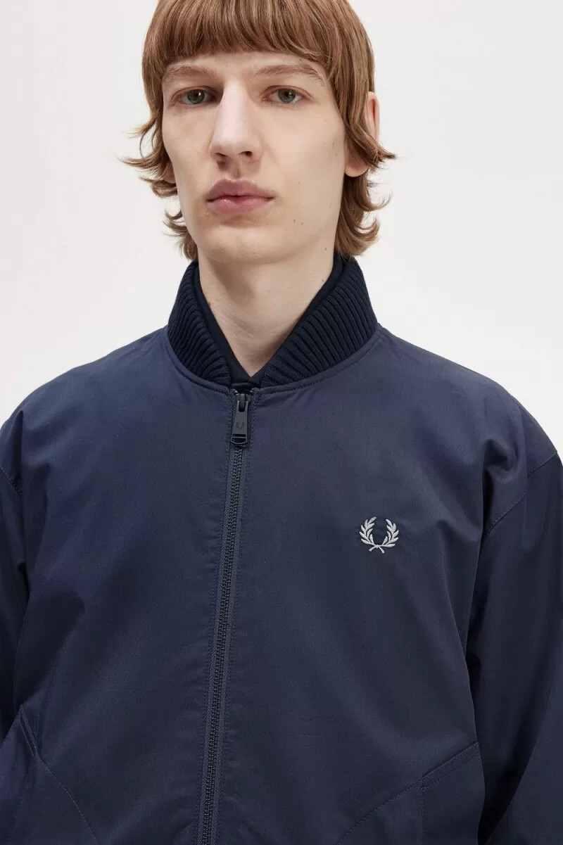fred perry bomberjacken für herren marineblau