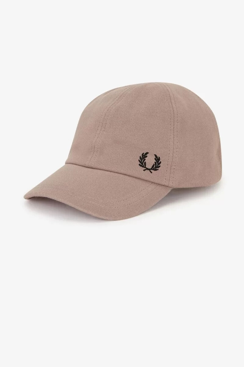 fred perry classic piqué herrenkappen dunkelrosa schwarz