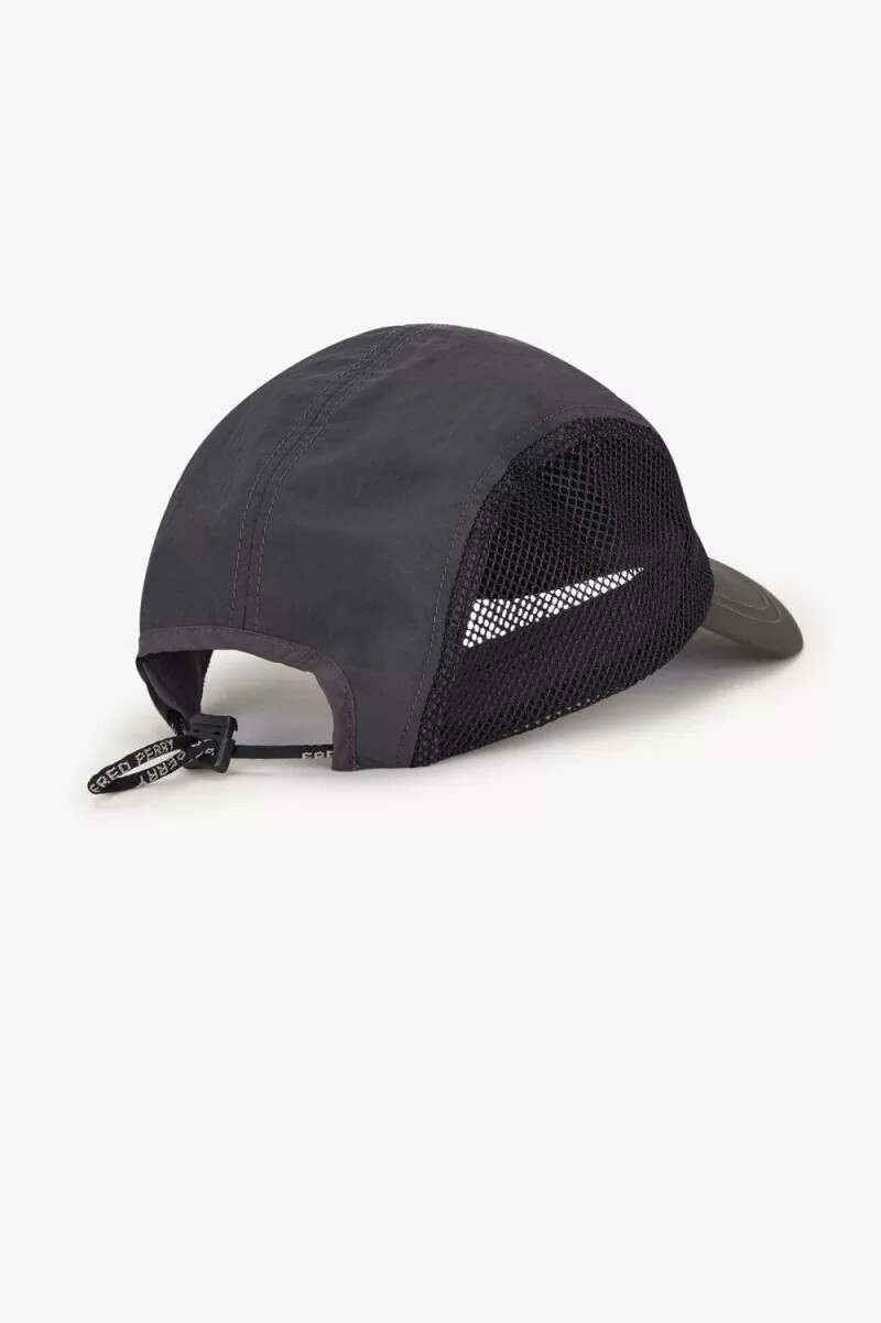 fred perry herren-caps aus knitterfreiem nylon-mesh anchor grey