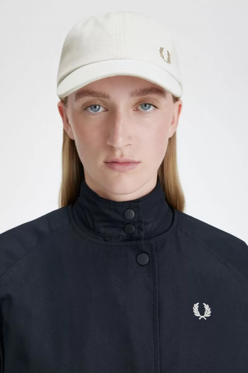 fred perry classic piqué herrenkappen schneeweiß grün