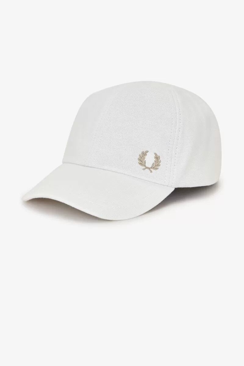 fred perry classic piqué herrenkappen schneeweiß grün