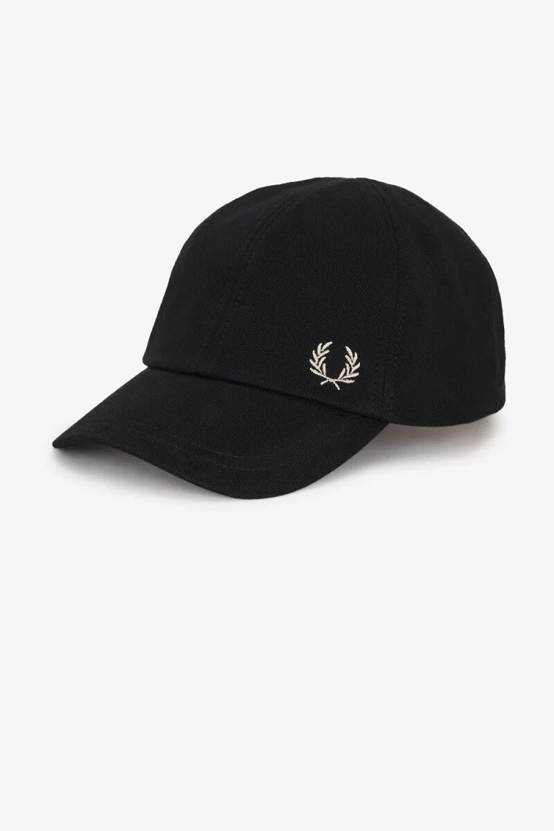 fred perry classic piqué herrenkappen schwarz grün