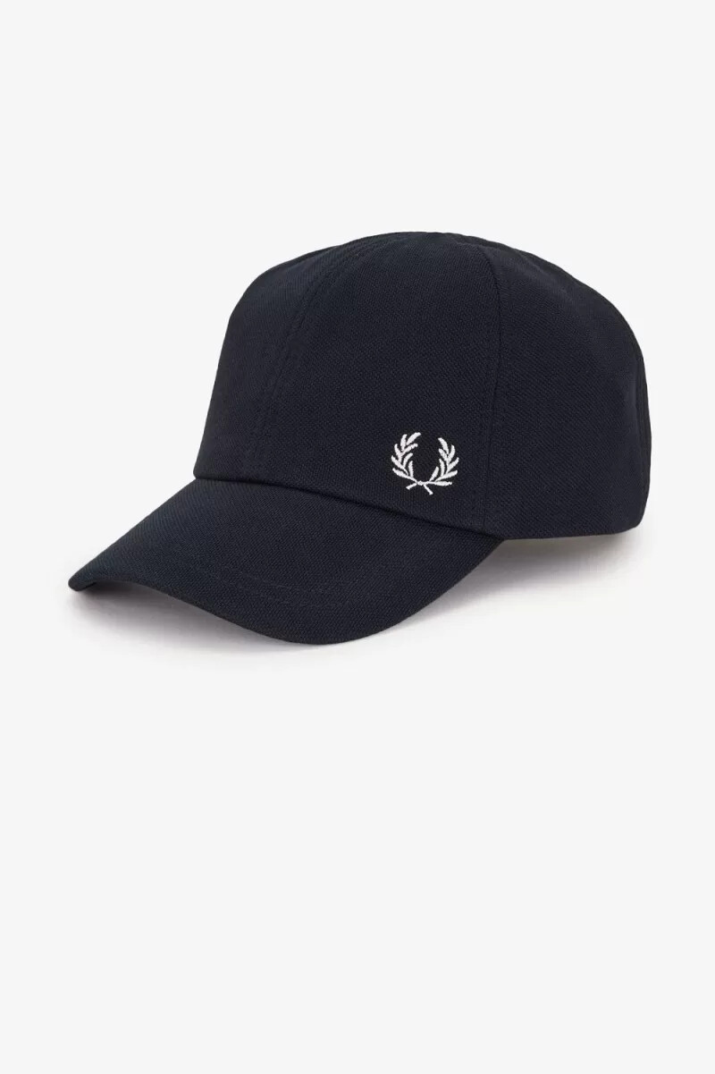 fred perry classic piqué herrenkappen marineblau schneeweiß