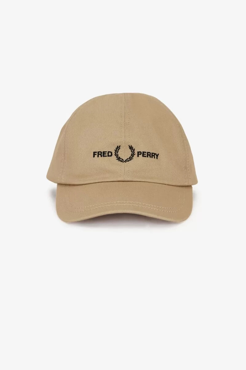fred perry herren-caps aus twill mit grafikprint grün