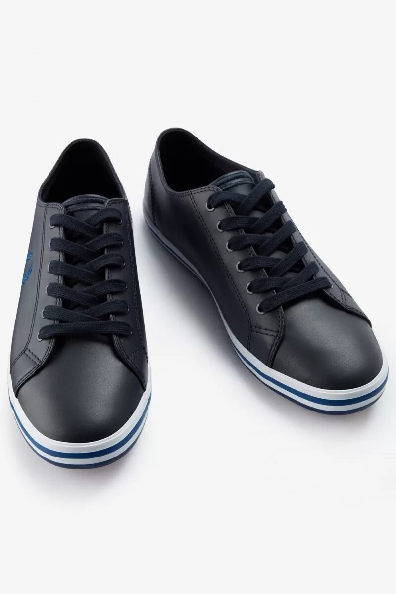 fred perry kingston herren-sneaker marineblau mit kobaltblauem schattierungsmuster
