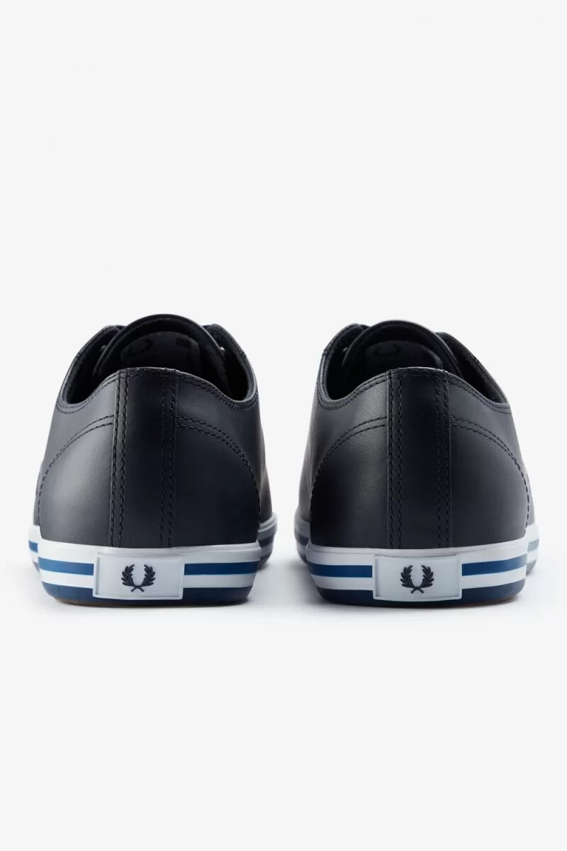 fred perry kingston herren-sneaker marineblau mit kobaltblauem schattierungsmuster