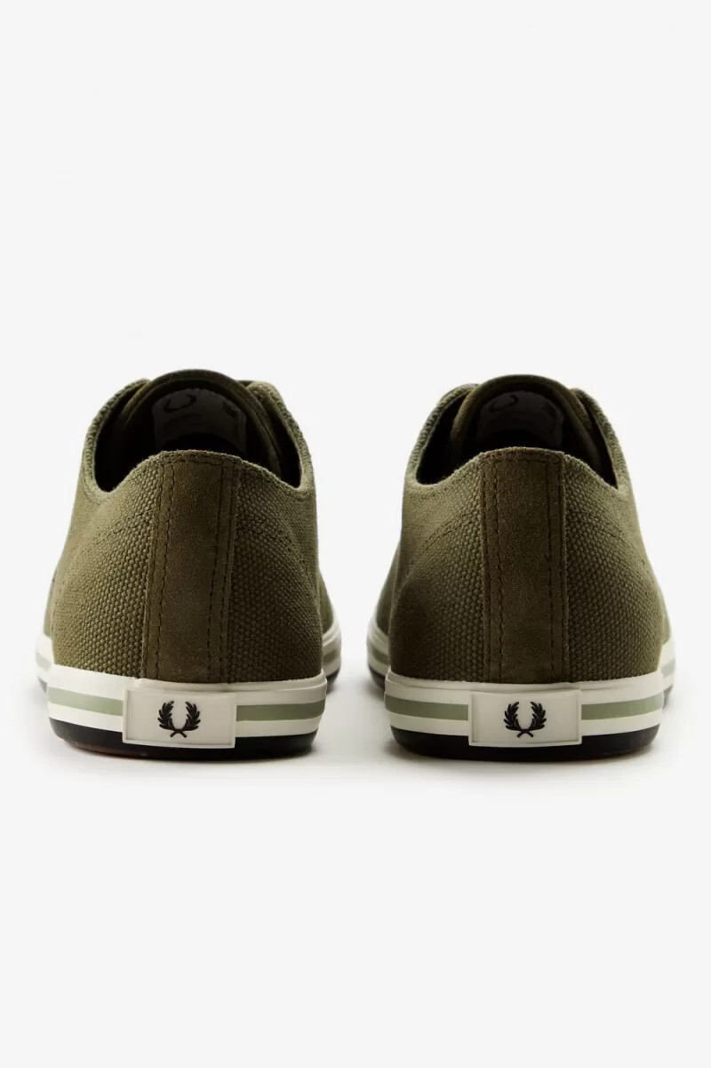 fred perry kingston herren-turnschuhe uniformgrün