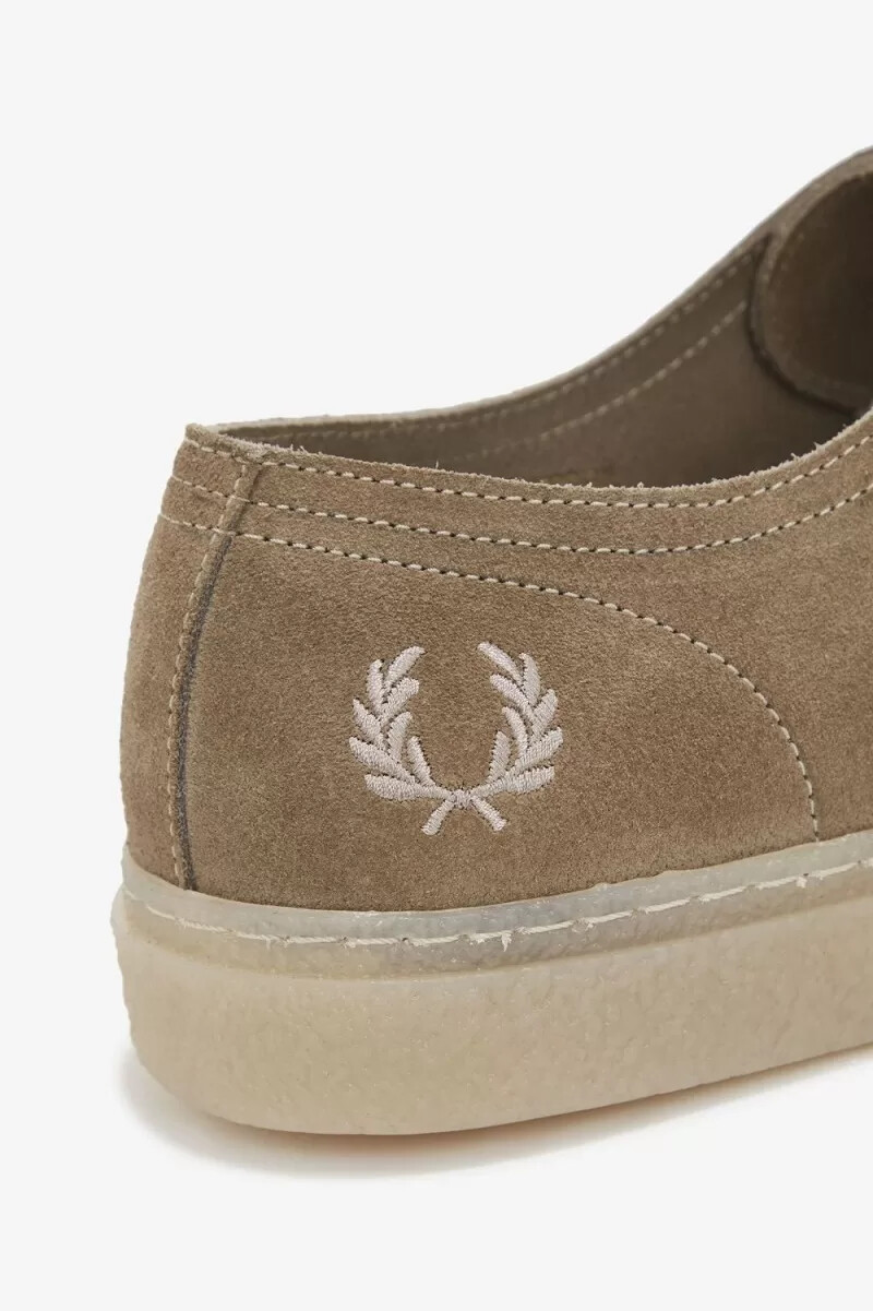 fred perry linden herren-sneaker warmgrau