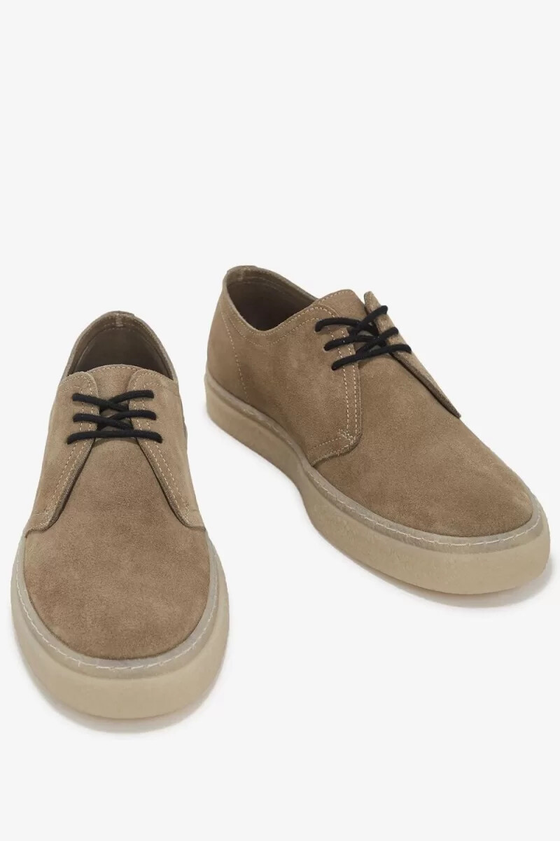 fred perry linden herren-sneaker warmgrau