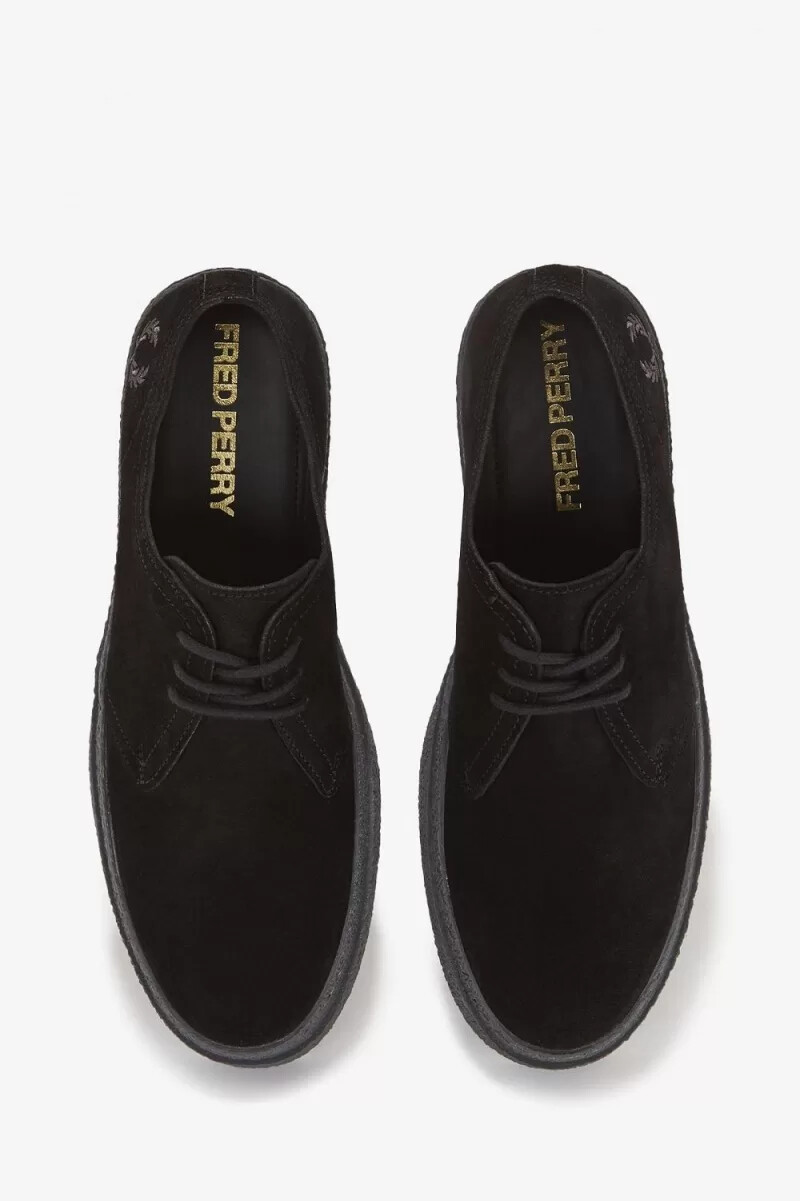 fred perry linden herren-sneaker schwarz