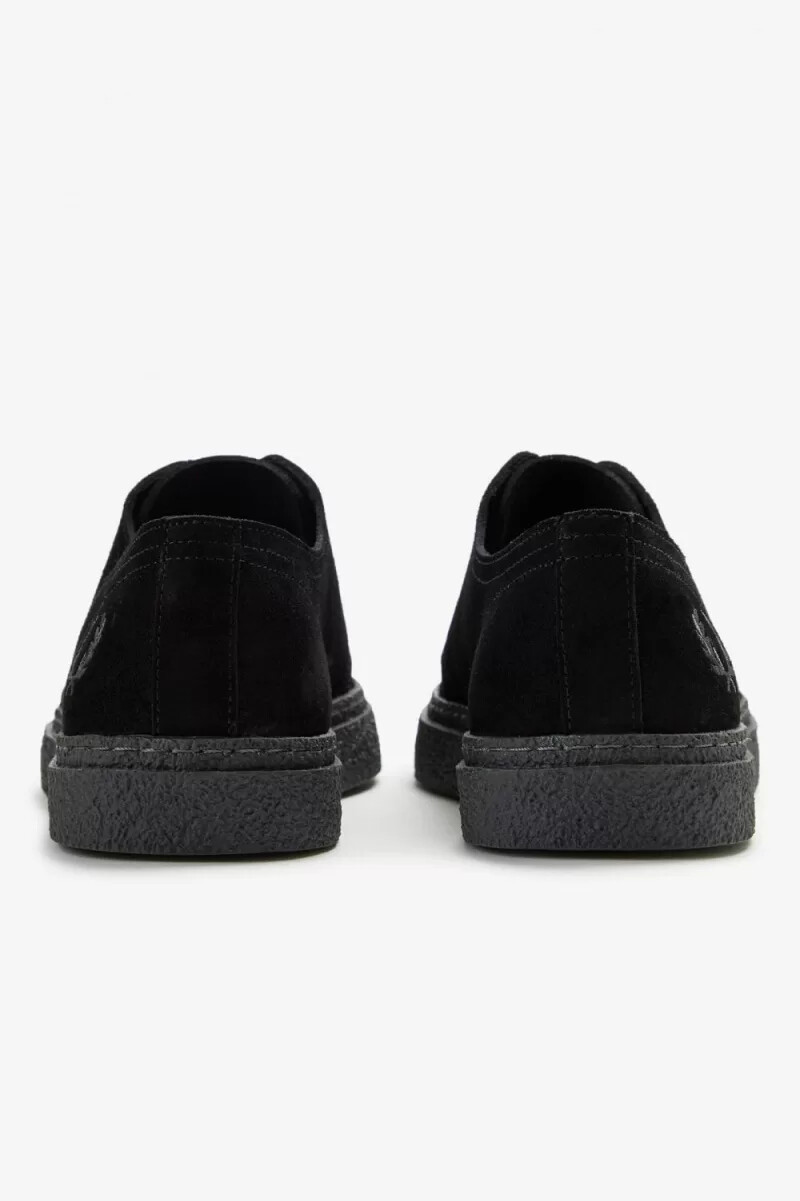 fred perry linden herren-sneaker schwarz