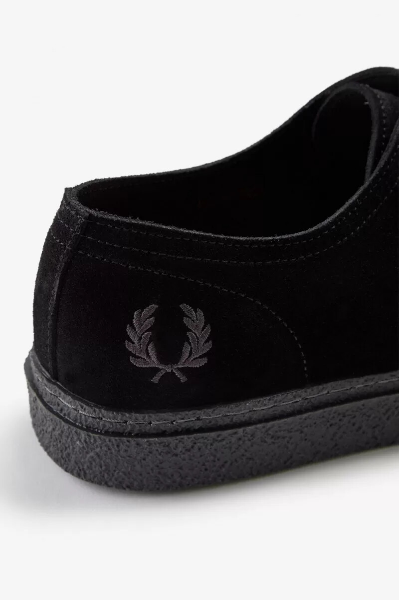 fred perry linden herren-sneaker schwarz